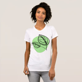 Minimale botanische Calathea-plant kunst bladeren T-shirt