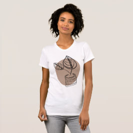 Minimale Botanische Calathea Plant Kunst T-shirt