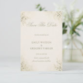 Minimale Botanische Elegantie Save The Date (Staand voorkant)