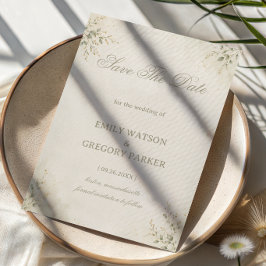 Minimale Botanische Elegantie Save The Date
