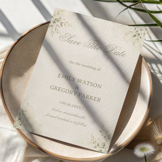 Minimale Botanische Elegantie Save The Date
