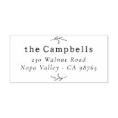 Minimale botanische familienaam en retouradres rubberstempel (Afrduk)