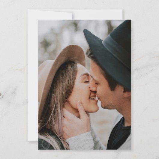 Minimale botanische foto van Terracotta Boho Save The Date (Achterkant)