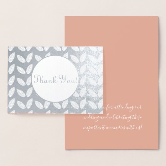 Minimale botanische groene bruiloft Dank u Folie Kaarten (Display)