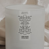 Minimale botanische heldere kaarsenpot verticale l sticker