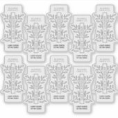 Minimale botanische heldere kaarsenpot verticale l sticker (Voorkant)