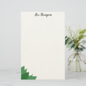 Minimale botanische hoek briefpapier (Staand voorkant)