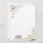 🌿 Minimale botanische huwelijksuitnodiging 💌✨ Kaart (Achterkant)