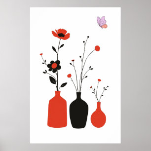 Minimale botanische illustratie poster
