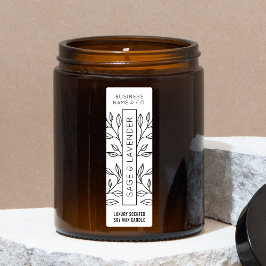 Minimale Botanische Kaarsenpot Dun Verticaal Label