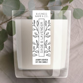 Minimale Botanische Kaarsenpot Dun Verticaal Label