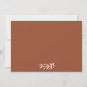 Minimale botanische krans monogram bedankkaart (Achterkant)