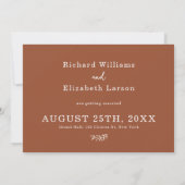 Minimale Botanische krans Monogram bruiloft Save The Date (Achterkant)