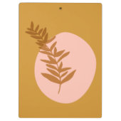 Minimale botanische kunst in geel gepersonaliseerd klembord (Achterkant)