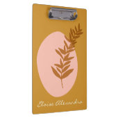 Minimale botanische kunst in geel gepersonaliseerd klembord (Rechts)