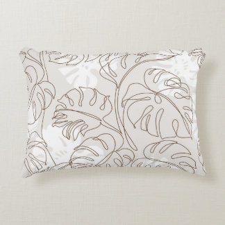 Minimale botanische kunst naadloos patroon. Tropis Accent Kussen