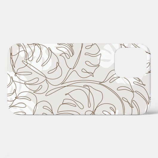 Minimale botanische kunst naadloos patroon. Tropis Case-Mate iPhone Case (Achterkant (horizontaal))