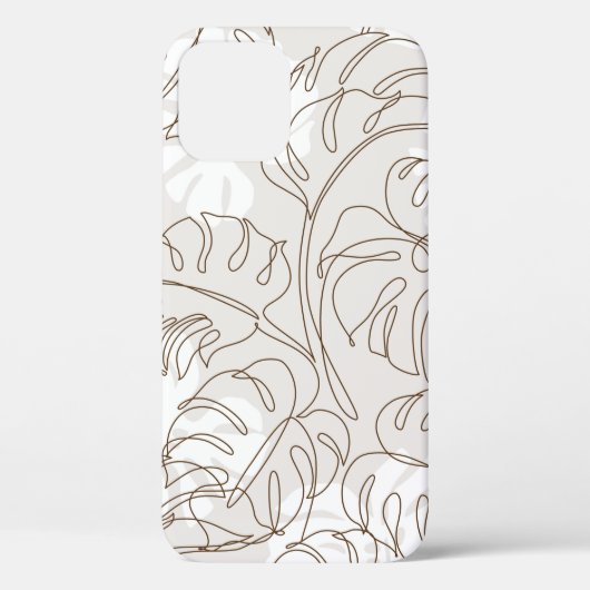 Minimale botanische kunst naadloos patroon. Tropis Case-Mate iPhone Case (Achterkant)