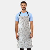 Minimale botanische kunst naadloos patroon. Tropis Schort (Gedragen)