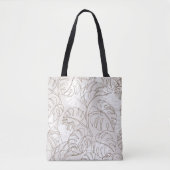 Minimale botanische kunst naadloos patroon. Tropis Tote Bag (Voorkant)