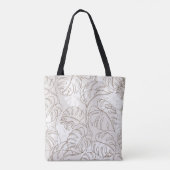 Minimale botanische kunst naadloos patroon. Tropis Tote Bag (Achterkant)