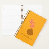Minimale Botanische Kunst van het Plant in Gele Do Planner (Display)