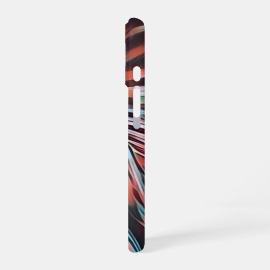 Minimale botanische kunstpalmbladeren met monogram iPhone 16 hoesje (Linkerkant)