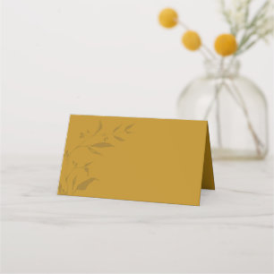 Minimale botanische kunstwerken Mustard Boho Weddi Plaatskaartje