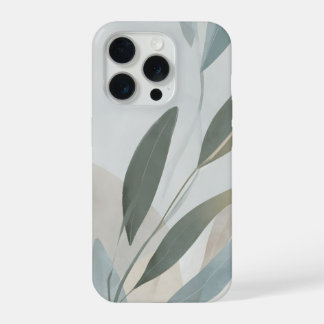 Minimale botanische lagen – kalme neutrale abstrac iPhone 15 pro case