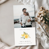 Minimale botanische Lemon foto bespaart de Kaart D