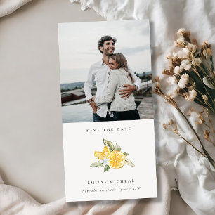 Minimale botanische Lemon foto bespaart de Kaart D