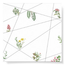 “Minimale botanische lijnkunstposter – Moderne nat