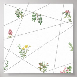 “Minimale botanische lijnkunstposter – Moderne nat Poster
