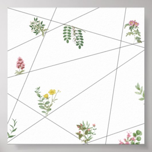“Minimale botanische lijnkunstposter – Moderne nat Poster (Voorkant)