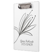 Minimale botanische Lily Flower Designer Klembord (Links)