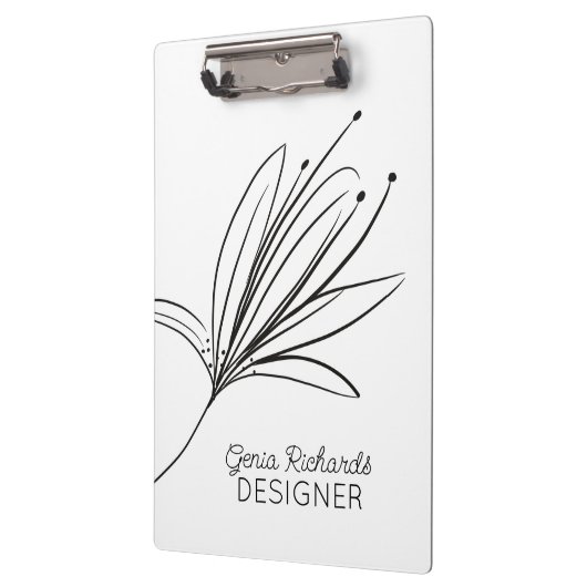 Minimale botanische Lily Flower Designer Klembord (Links)