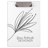 Minimale botanische Lily Flower Designer Klembord (Voorkant)
