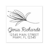 Minimale botanische Lily Flower Designer Zelfinktende Stempel (Design)