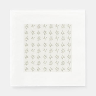 Minimale botanische lunchnapkins servet