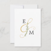 Minimale botanische moderne eucalyptus bruiloft RSVP kaartje (Achterkant)