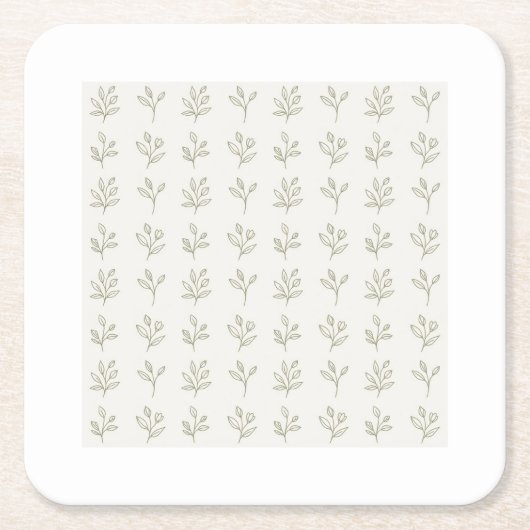 Minimale Botanische Papieren Onderzetters (Voorkant)