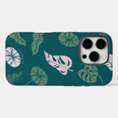 Minimale botanische pastelgroene telefoonhoes met Case-Mate iPhone case (Achterkant (horizontaal))