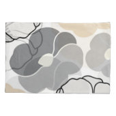 Minimale botanische patronen, neutrale beige en iv kussensloop (Achterkant)