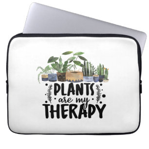 Minimale botanische planten zijn mijn therapie laptop sleeve