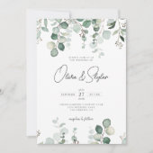 Minimale botanische QR van Eucalyptus in één bruil Kaart (Voorkant)