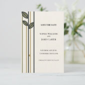 Minimale Botanische Save The Date Kaart (Staand voorkant)