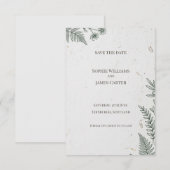 Minimale botanische save the date kaart (Voorkant / Achterkant)