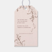 Minimale botanische terracotta bruiloft Hartelijk  Cadeaulabel (Voorkant)