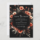 Minimale botanische terracotta bruiloft save the date (Voorkant)