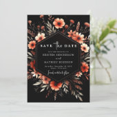 Minimale botanische terracotta bruiloft save the date (Staand voorkant)